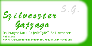 szilveszter gajzago business card